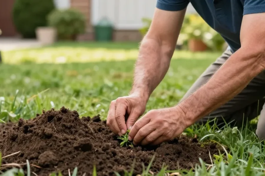 taupe dans jardin que faire